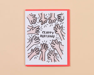 "Clappy Birthday" Letterpress Greeting Card