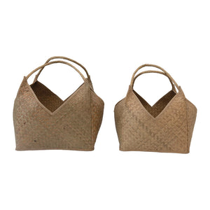Hand-woven Seagrass Square Baskets