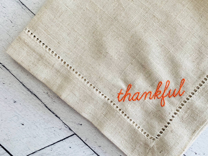 Thankful Cloth Napkins, set of four