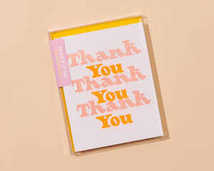 "Thank You, Thank You, Thank You" Card: Box of 6